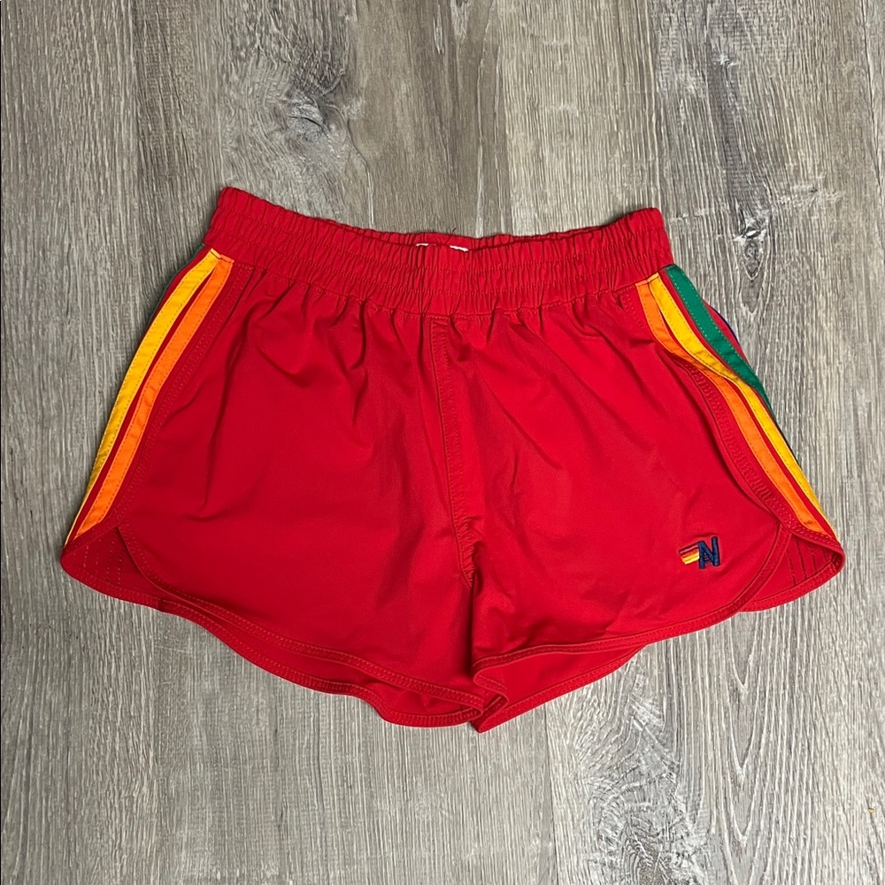 Aviator Nation Red Kids Shorts with Side Stripes